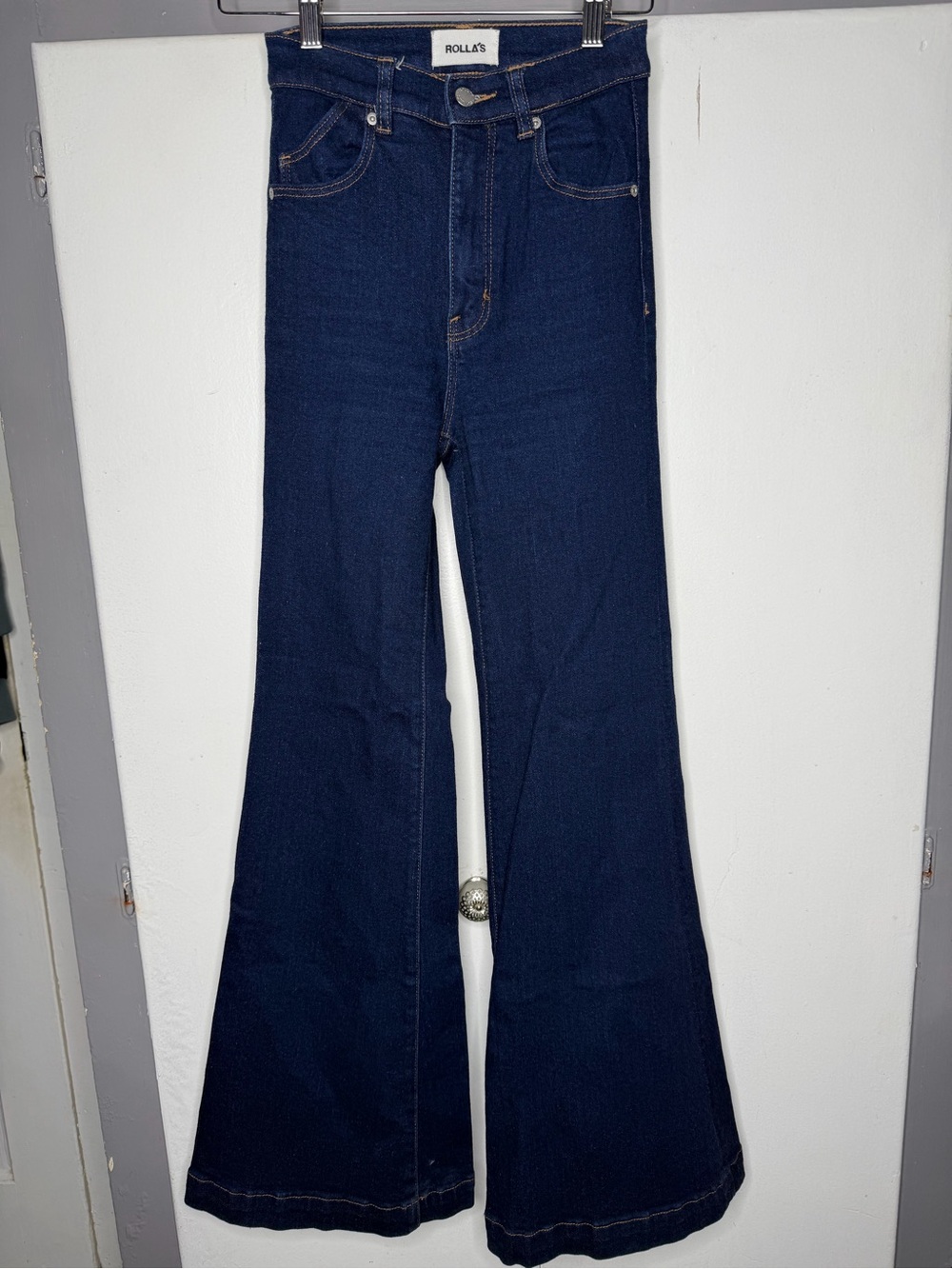 Rollas Womens Eastcoast Flare High Rise Jeans Size 24 blue